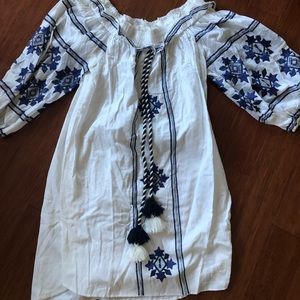 Misa Los Angeles white cotton dress XS